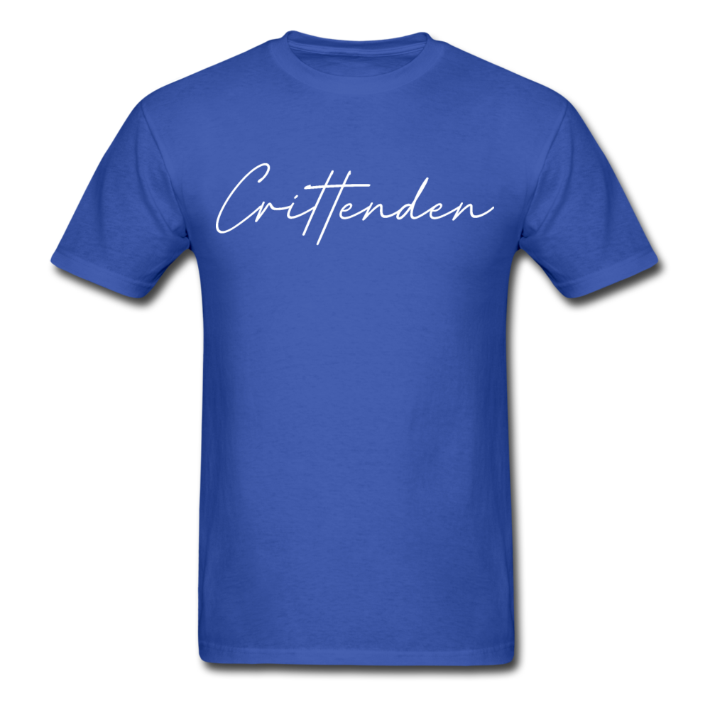Crittenden County Cursive T-Shirt - royal blue