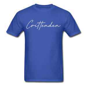 Crittenden County Cursive T-Shirt - royal blue