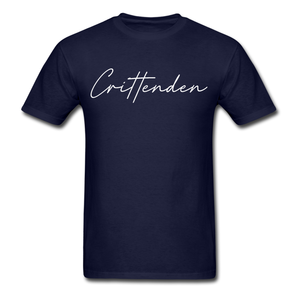 Crittenden County Cursive T-Shirt - navy