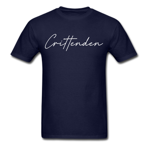 Crittenden County Cursive T-Shirt - navy