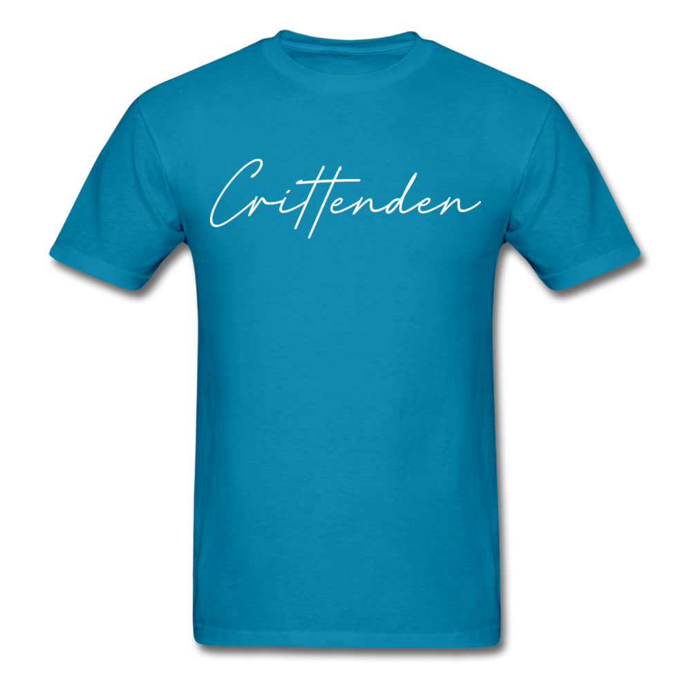 Crittenden County Cursive T-Shirt - turquoise