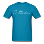 Crittenden County Cursive T-Shirt - turquoise