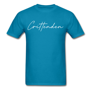 Crittenden County Cursive T-Shirt - turquoise