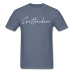 Crittenden County Cursive T-Shirt - denim