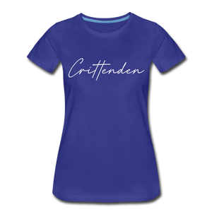 Crittenden County Cursive Women's T-Shirt - royal blue