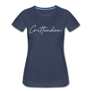 Crittenden County Cursive Women's T-Shirt - navy