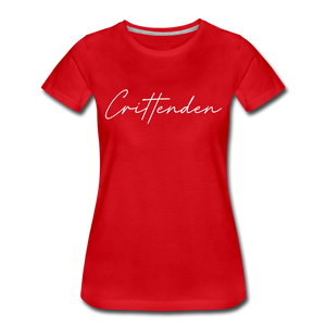 Crittenden County Cursive Women's T-Shirt - red