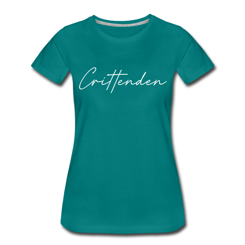 Crittenden County Cursive Women's T-Shirt - teal