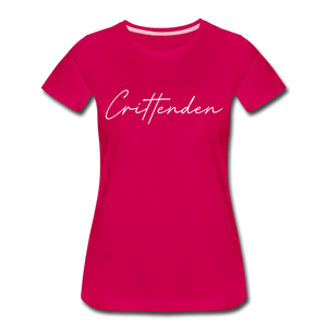 Crittenden County Cursive Women's T-Shirt - dark pink