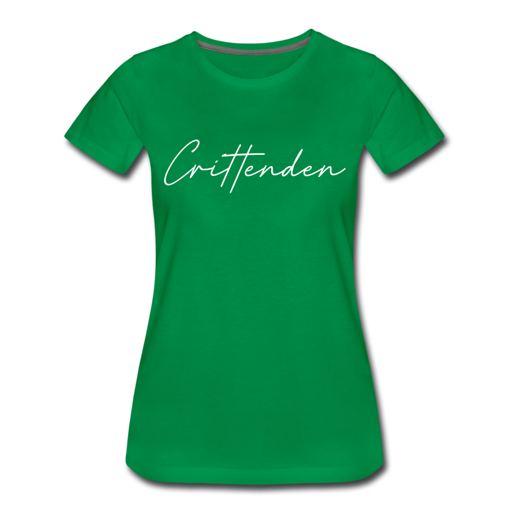 Crittenden County Cursive Women's T-Shirt - kelly green