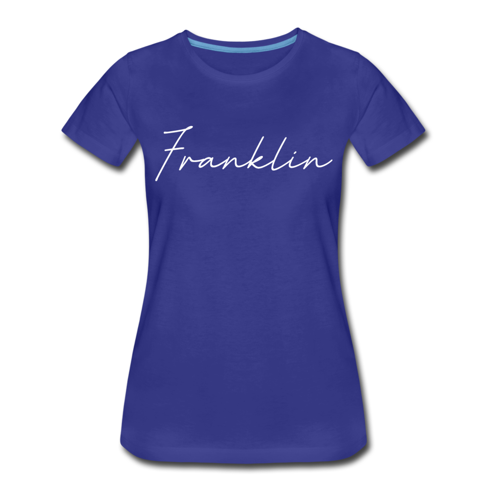 Franklin County Cursive Women's T-Shirt - royal blue