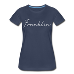 Franklin County Cursive Women's T-Shirt - navy