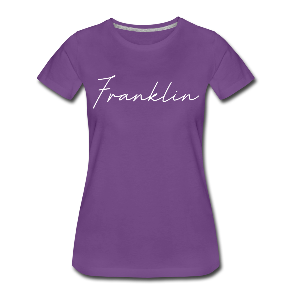 Franklin County Cursive Women's T-Shirt - purple