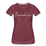 Franklin County Cursive Women's T-Shirt - heather burgundy
