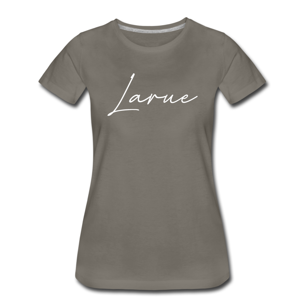 Larue County Cursive Women's T-Shirt - asphalt gray