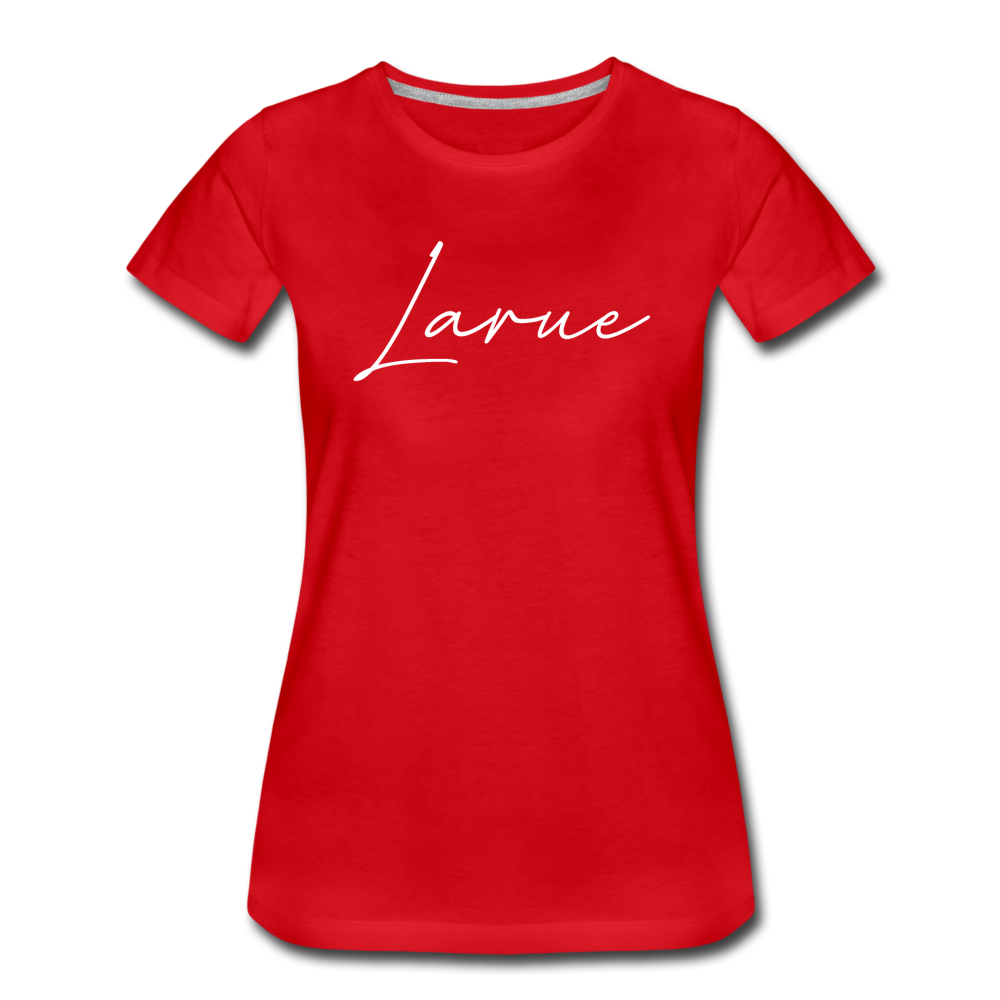 Larue County Cursive Women's T-Shirt - red