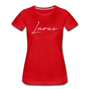 Larue County Cursive Women's T-Shirt - red