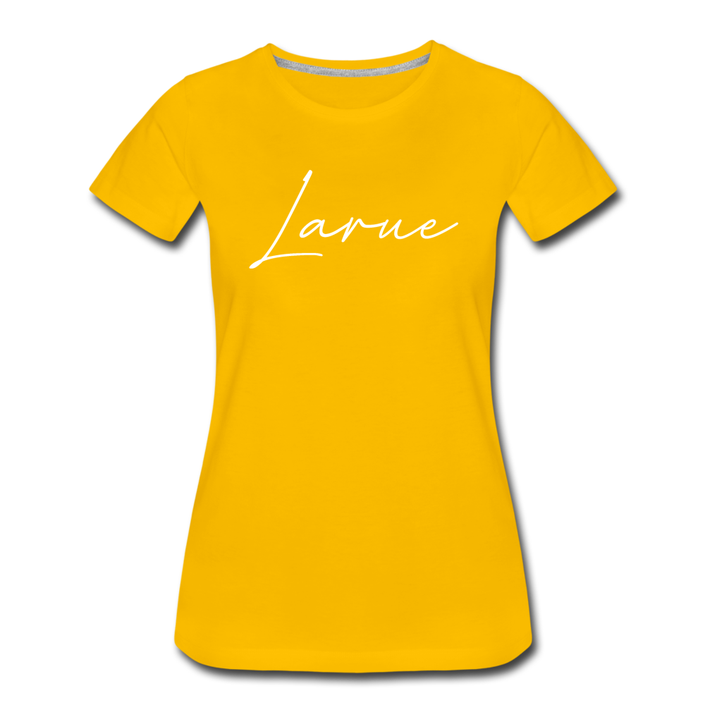 Larue County Cursive Women's T-Shirt - sun yellow