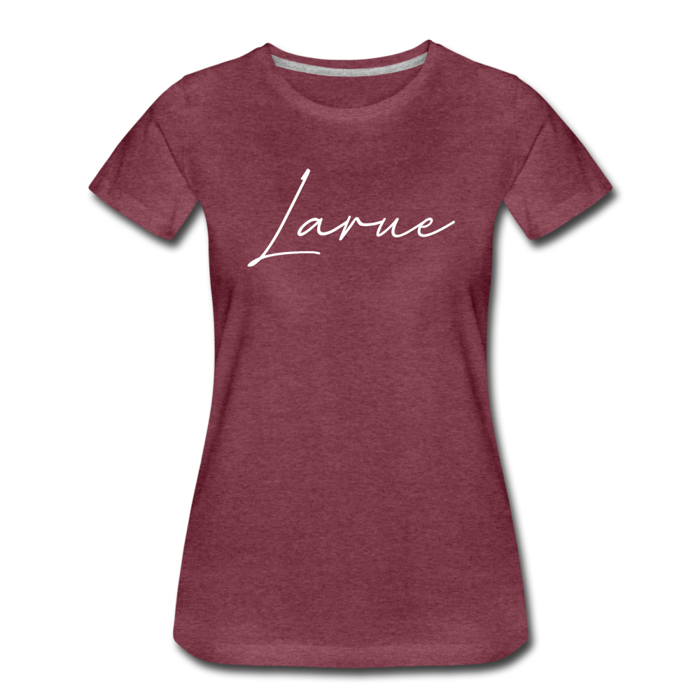 Larue County Cursive Women's T-Shirt - heather burgundy