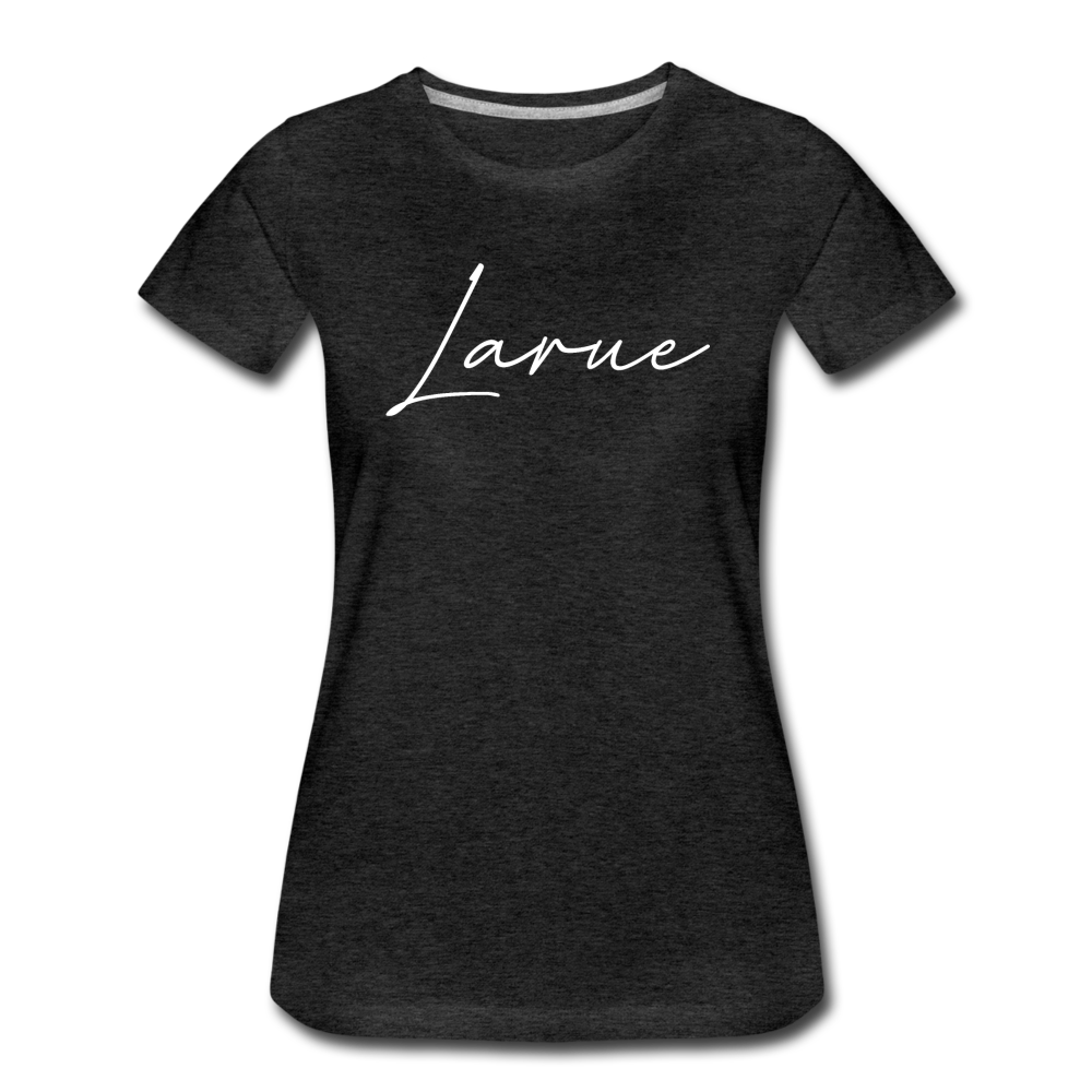 Larue County Cursive Women's T-Shirt - charcoal gray