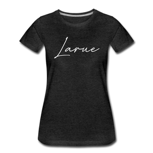 Larue County Cursive Women's T-Shirt - charcoal gray