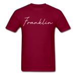 Franklin County Cursive T-Shirt - burgundy