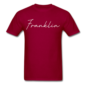 Franklin County Cursive T-Shirt - dark red