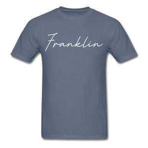 Franklin County Cursive T-Shirt - denim