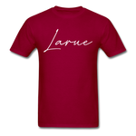 Larue County Cursive T-Shirt - dark red