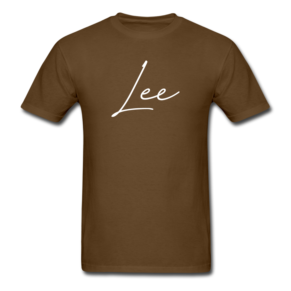 Lee County Cursive T-Shirt - brown