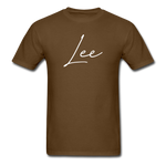 Lee County Cursive T-Shirt - brown