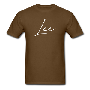 Lee County Cursive T-Shirt - brown