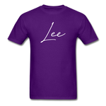 Lee County Cursive T-Shirt - purple