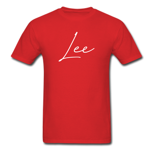 Lee County Cursive T-Shirt - red