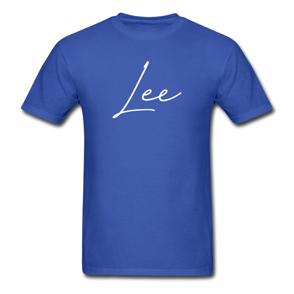 Lee County Cursive T-Shirt - royal blue