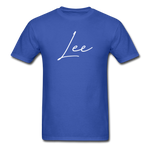 Lee County Cursive T-Shirt - royal blue