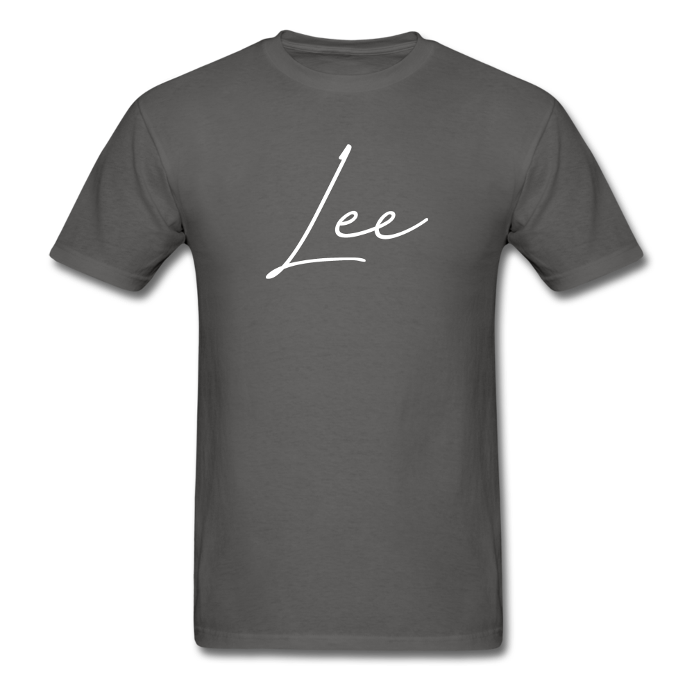 Lee County Cursive T-Shirt - charcoal