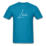 Lee County Cursive T-Shirt - turquoise