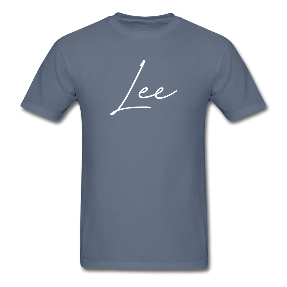 Lee County Cursive T-Shirt - denim