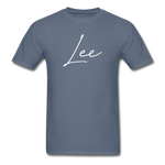 Lee County Cursive T-Shirt - denim