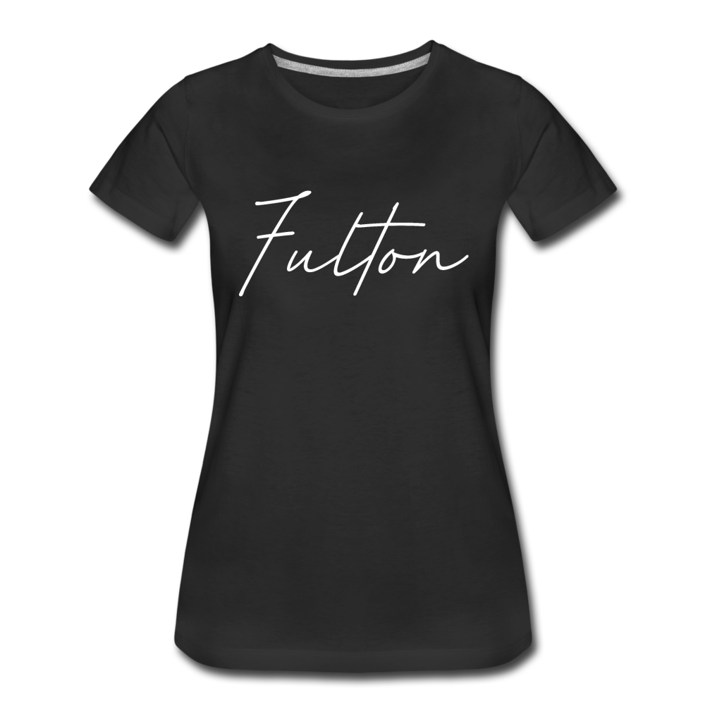 Fulton County Cursive Women's T-Shirt - black