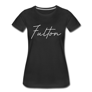 Fulton County Cursive Women's T-Shirt - black