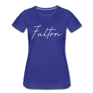 Fulton County Cursive Women's T-Shirt - royal blue