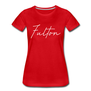 Fulton County Cursive Women's T-Shirt - red