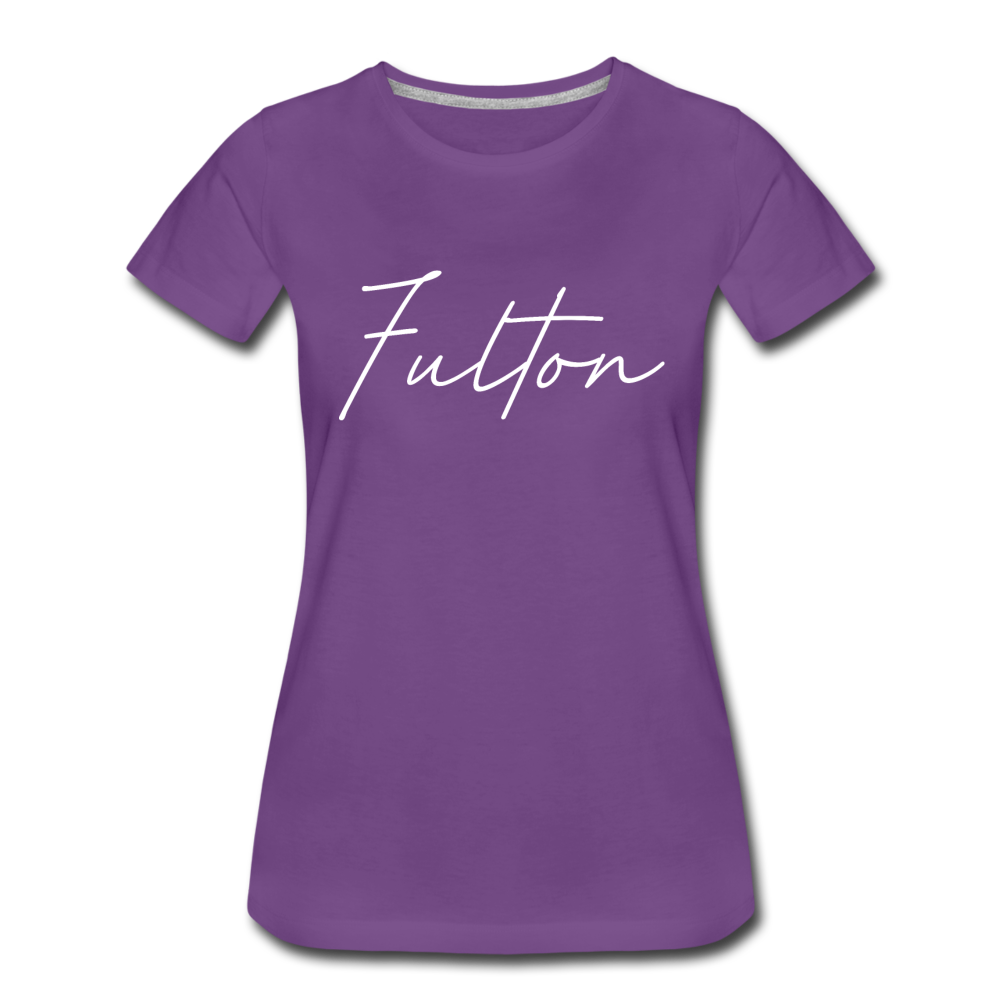 Fulton County Cursive Women's T-Shirt - purple