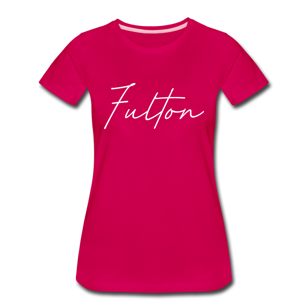 Fulton County Cursive Women's T-Shirt - dark pink