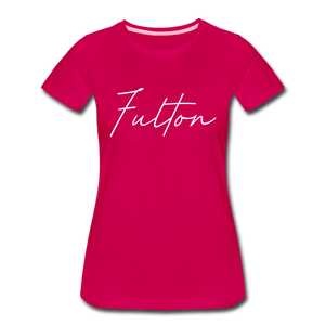 Fulton County Cursive Women's T-Shirt - dark pink