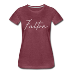 Fulton County Cursive Women's T-Shirt - heather burgundy