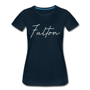 Fulton County Cursive Women's T-Shirt - deep navy