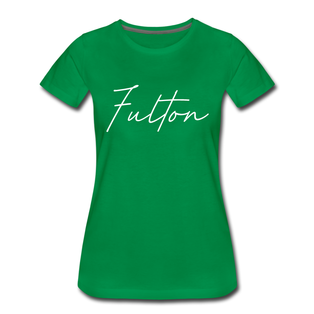 Fulton County Cursive Women's T-Shirt - kelly green